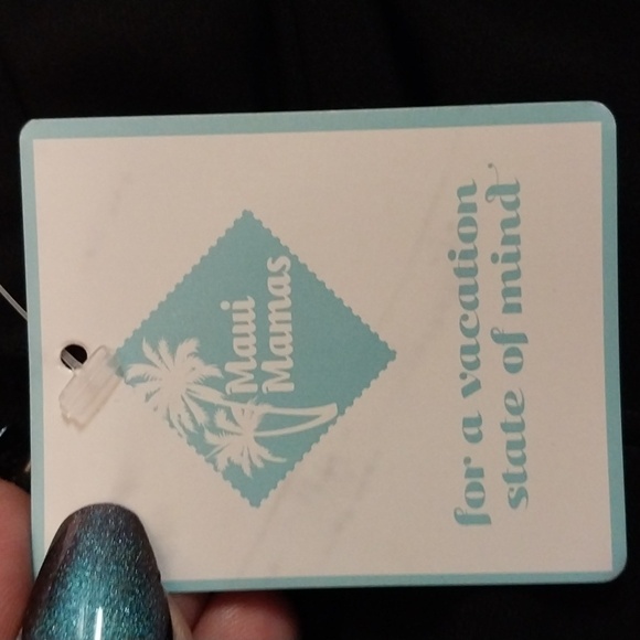 MAUI MAMAS BRAND BLACK SLOUCH PANT ANKLE LENGTH WIDE LEG size large - Picture 7 of 9